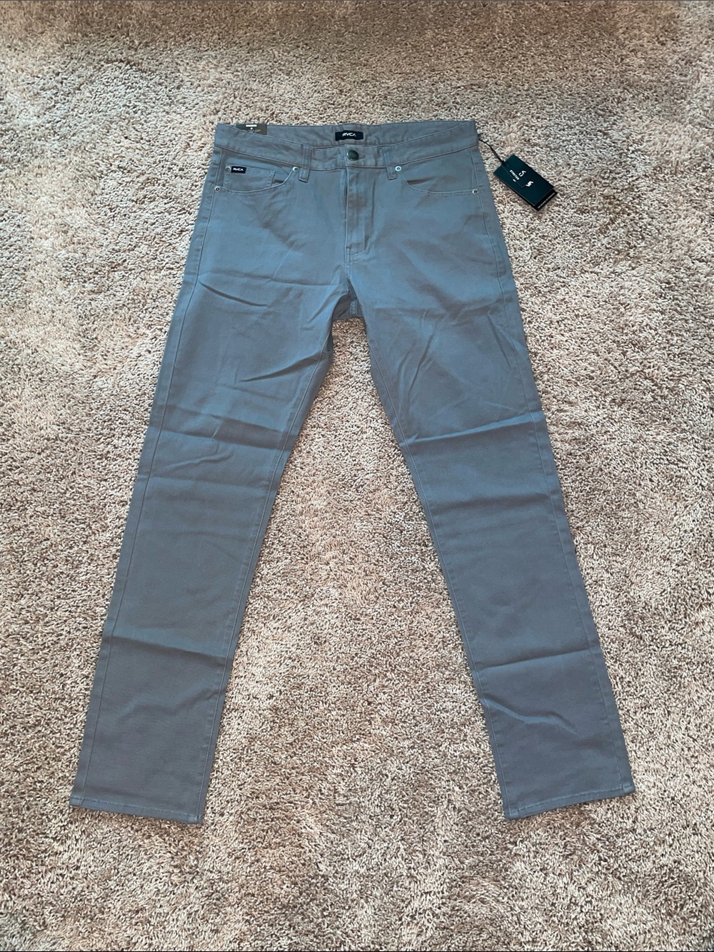 NWT Slate Grey RVCA Slim Straight Jeans size 32